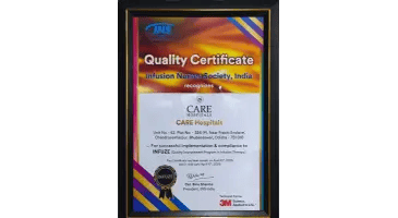 INFUZE Certification by the Infusion Nurses Society – India (INS-India) - CARE Hospitals, Bhubaneswar