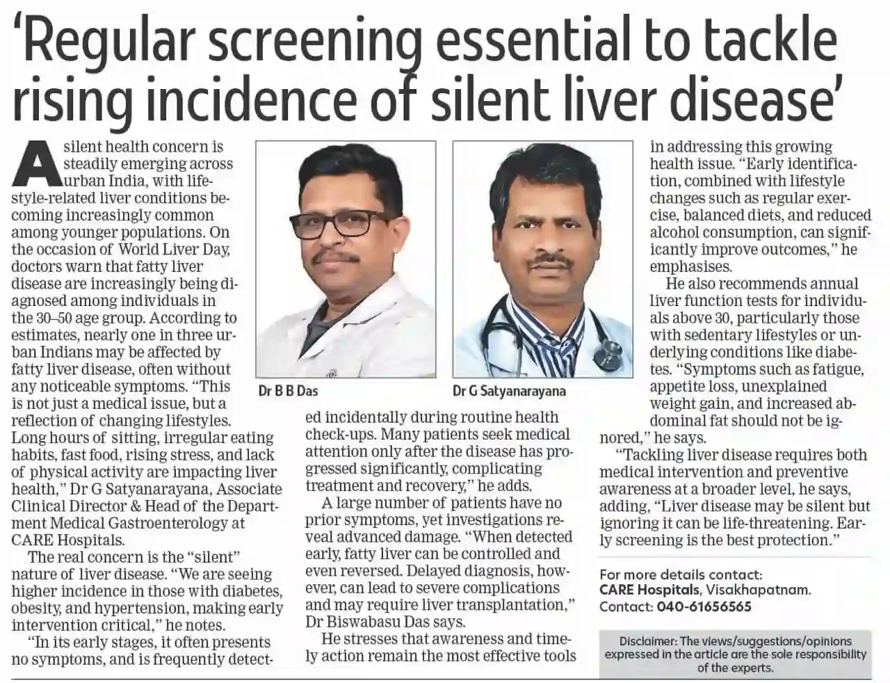 Regular Screening Essential to Tackle Rising Incidents News Coverage in Times of India