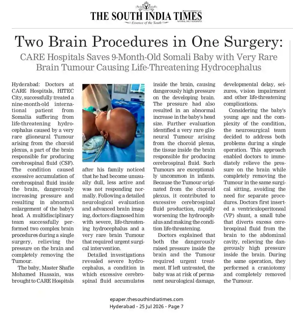 Two Brain Procedures in One Surgery News Coverage in The South India Times